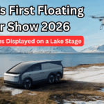 India’s First Floating Car Show 2026 – Vehicles Displayed on a Lake Stage