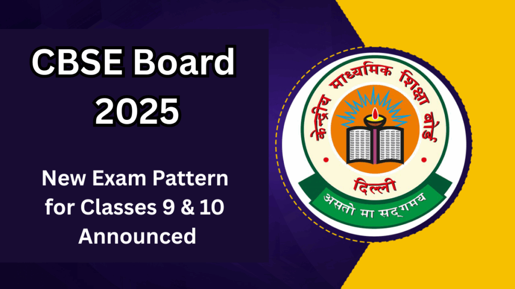 CBSE Board 2025: New Exam Pattern for Classes 9 & 10 Announced