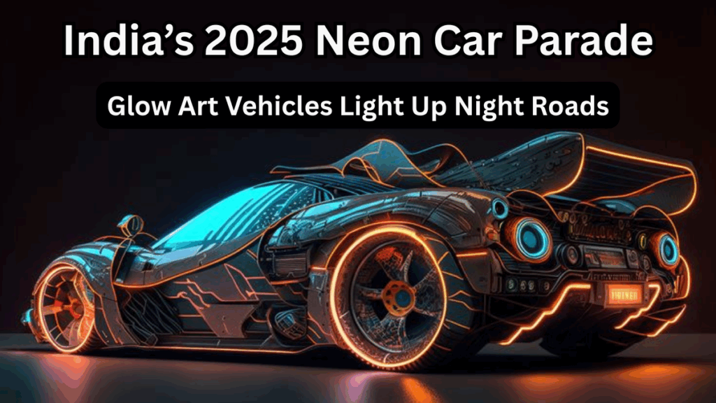 India’s 2025 Neon Car Parade – Glow Art Vehicles Light Up Night Roads