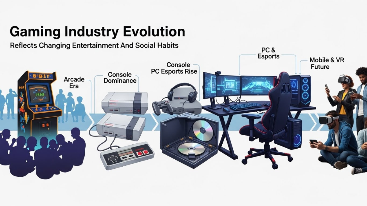 Gaming Industry Evolution Reflects Changing Entertainment And Social Habits