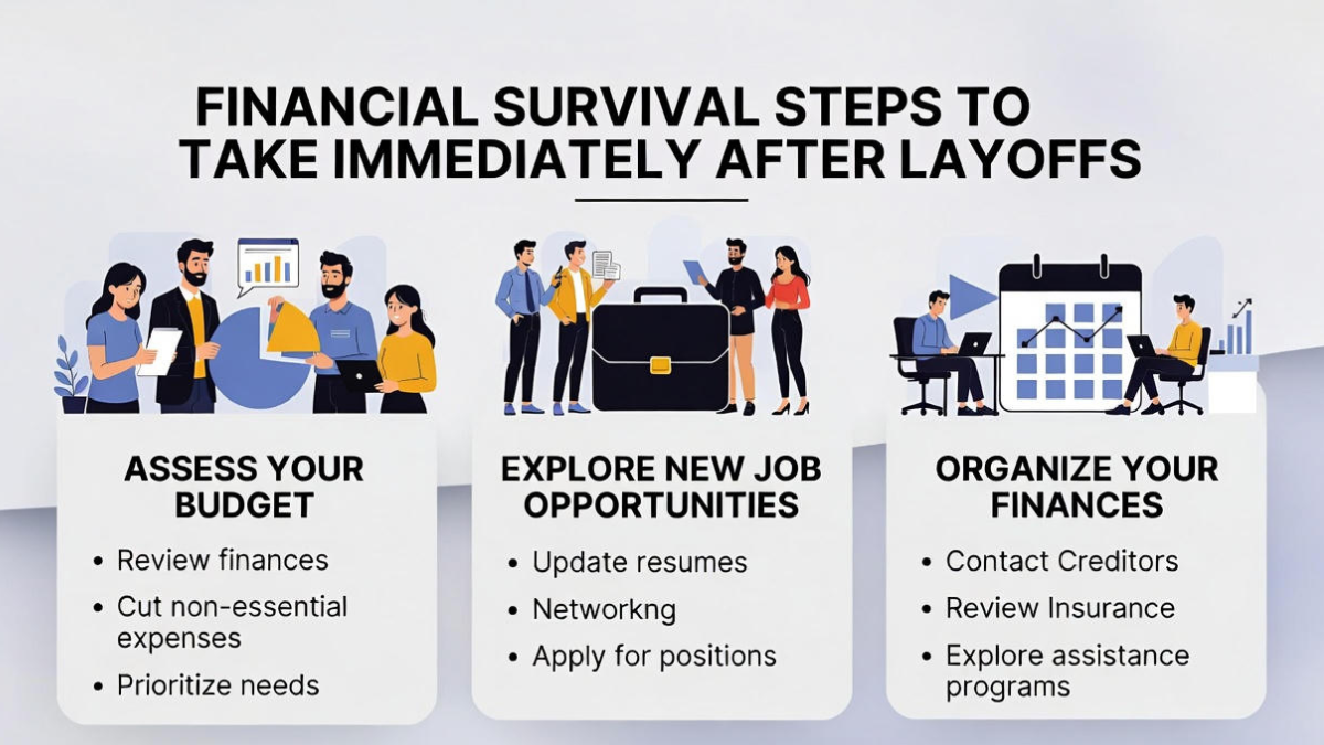 Financial survival steps to take immediately after layoffs