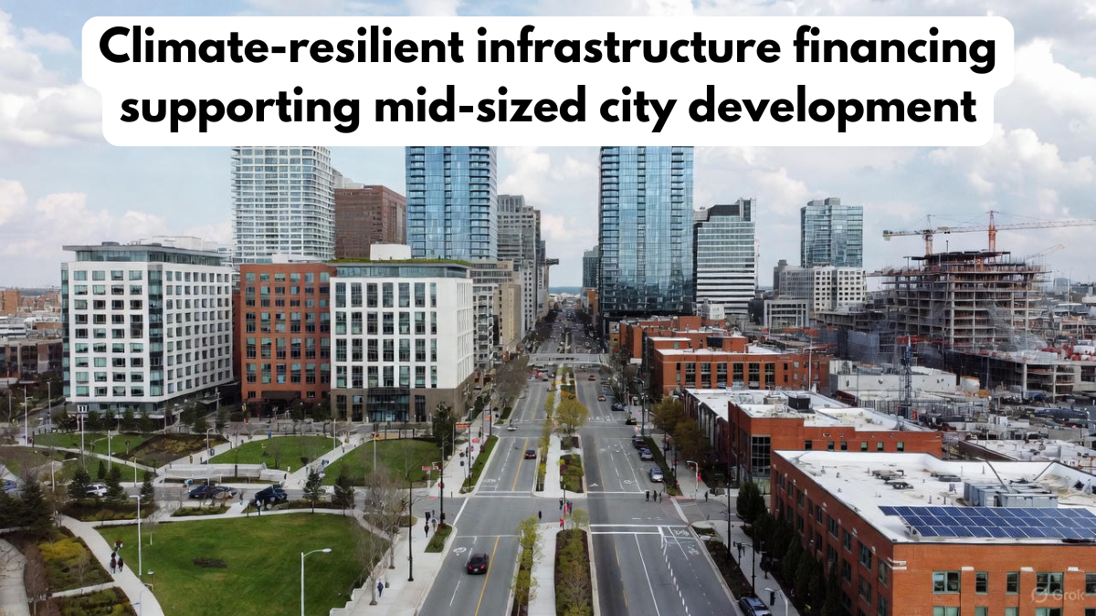 Climate-resilient infrastructure financing supporting mid-sized city development