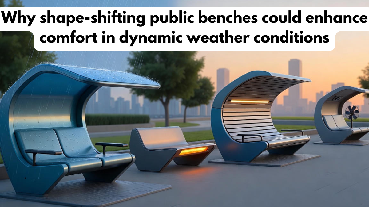 Why shape-shifting public benches could enhance comfort in dynamic weather conditions